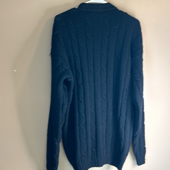 Pendleton 100% Virgin Wool Black Pocketed Cardigan. Size Large Tall - Picture 2 of 9